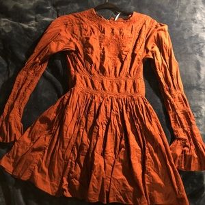 Burnt Orange Free People Dress